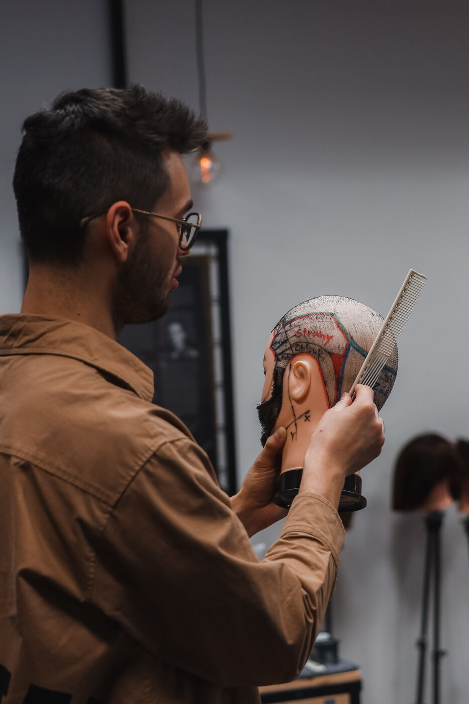 Momentka z výuky Barber School