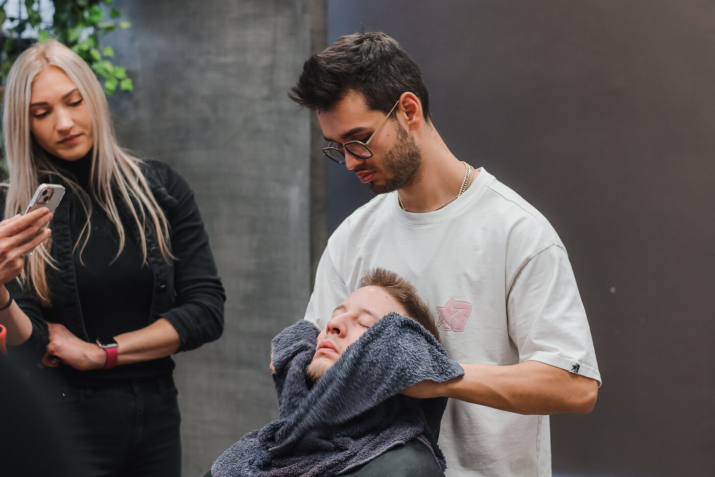 Momentka z výuky Barber School