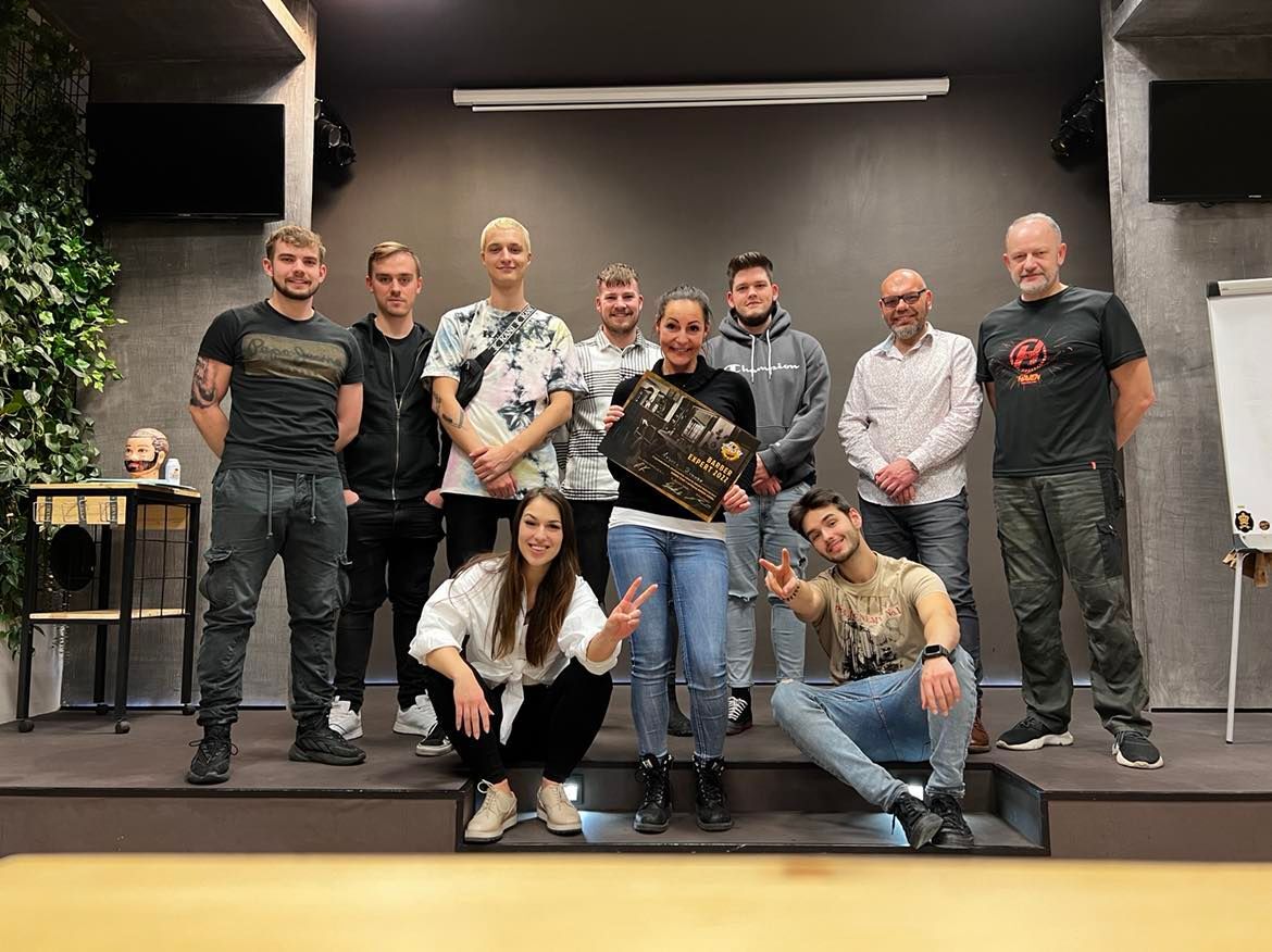 Momentka z výuky Barber School